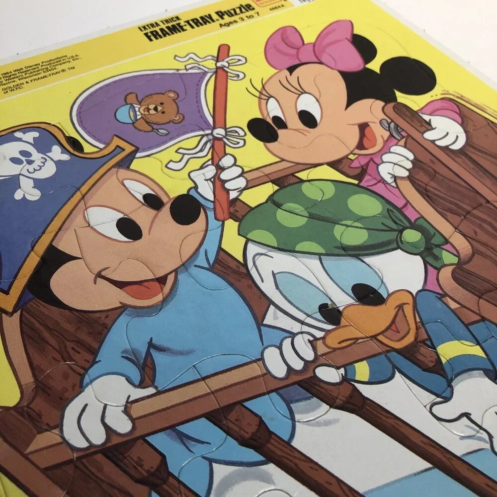 Golden DISNEY BABIES frame puzzle Walt Disney cartoon toy-room tray 1984 - Picture 5 of 5